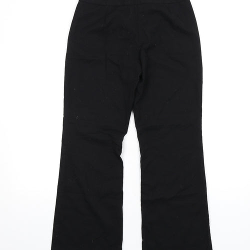 NEXT Womens Black Polyester Trousers Size 6 L29 in Regular Zip