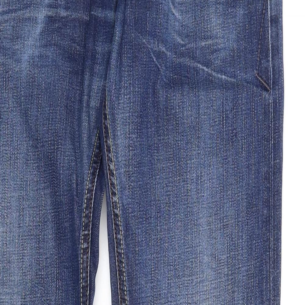 Tommy Hilfiger Mens Blue Cotton Straight Jeans Size 30 in L34 in Regular Zip