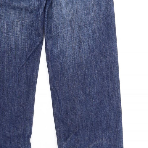Tommy Hilfiger Mens Blue Cotton Straight Jeans Size 30 in L34 in Regular Zip