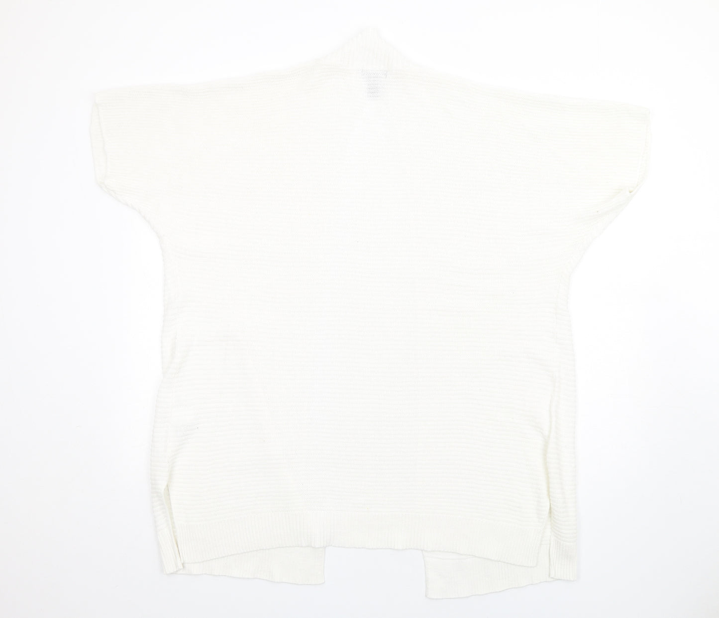 Gap Womens White V-Neck Cotton Cardigan Jumper Size L