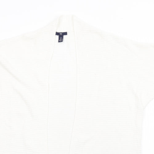 Gap Womens White V-Neck Cotton Cardigan Jumper Size L