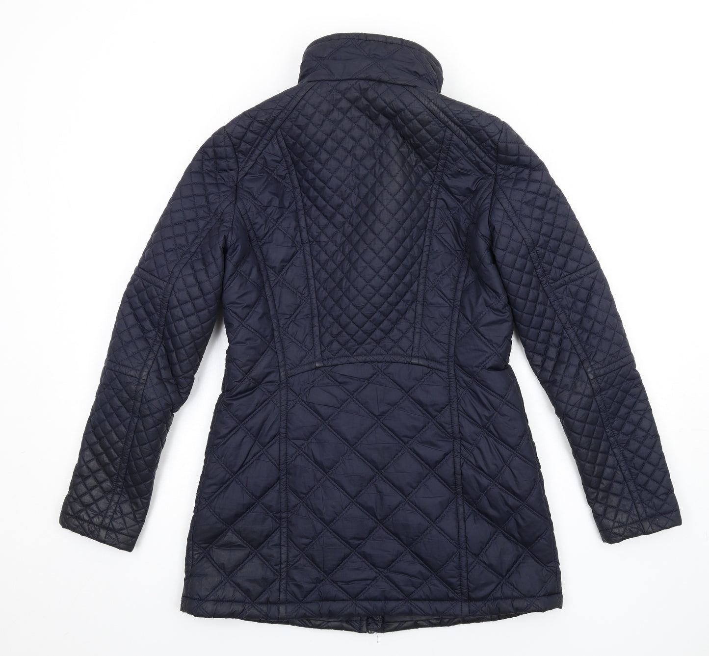 Marc New York Womens Blue Quilted Coat Size S Zip