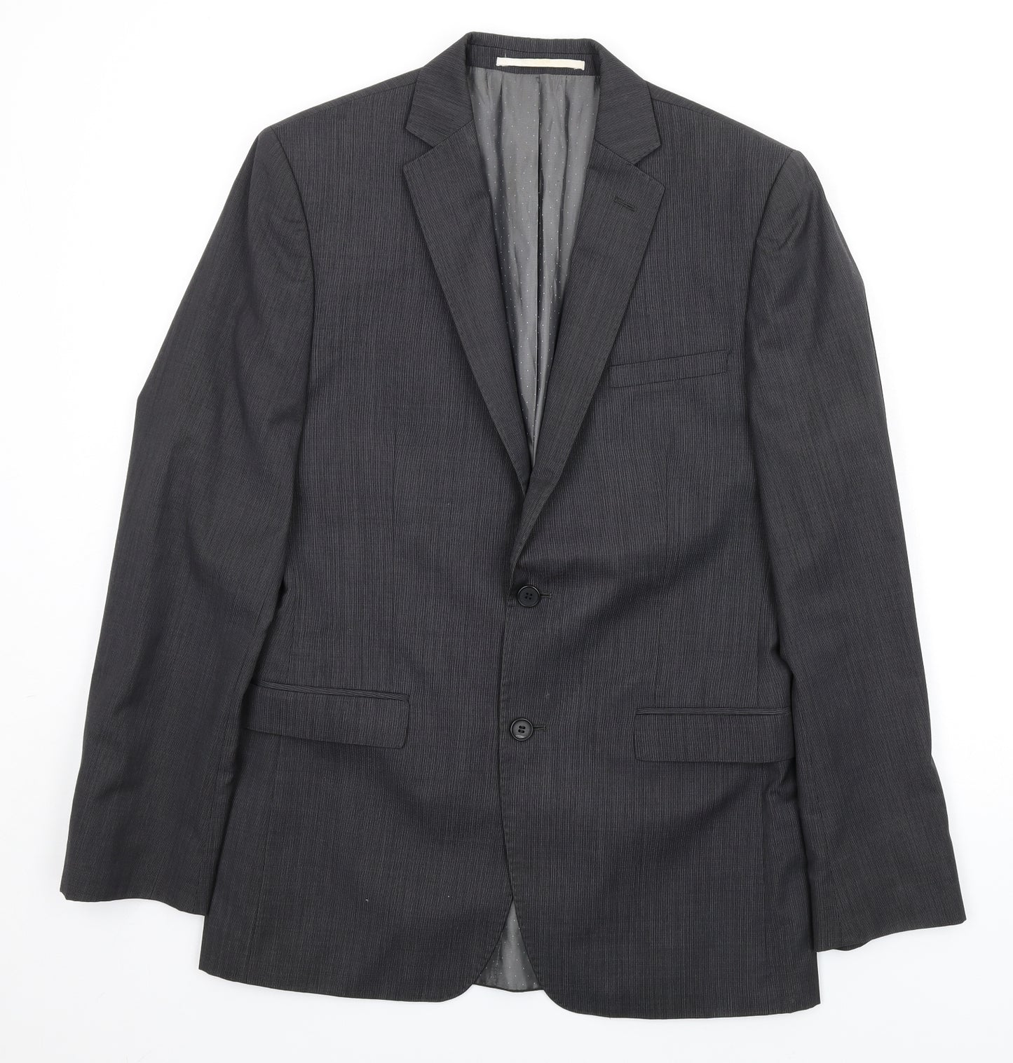 French Connection Mens Grey Wool Jacket Blazer Size 44 Regular