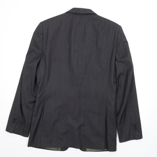 French Connection Mens Grey Wool Jacket Blazer Size 44 Regular