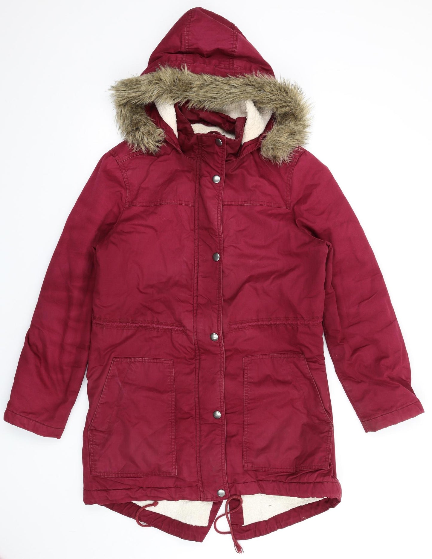 Gap Womens Red Parka Coat Size M Zip