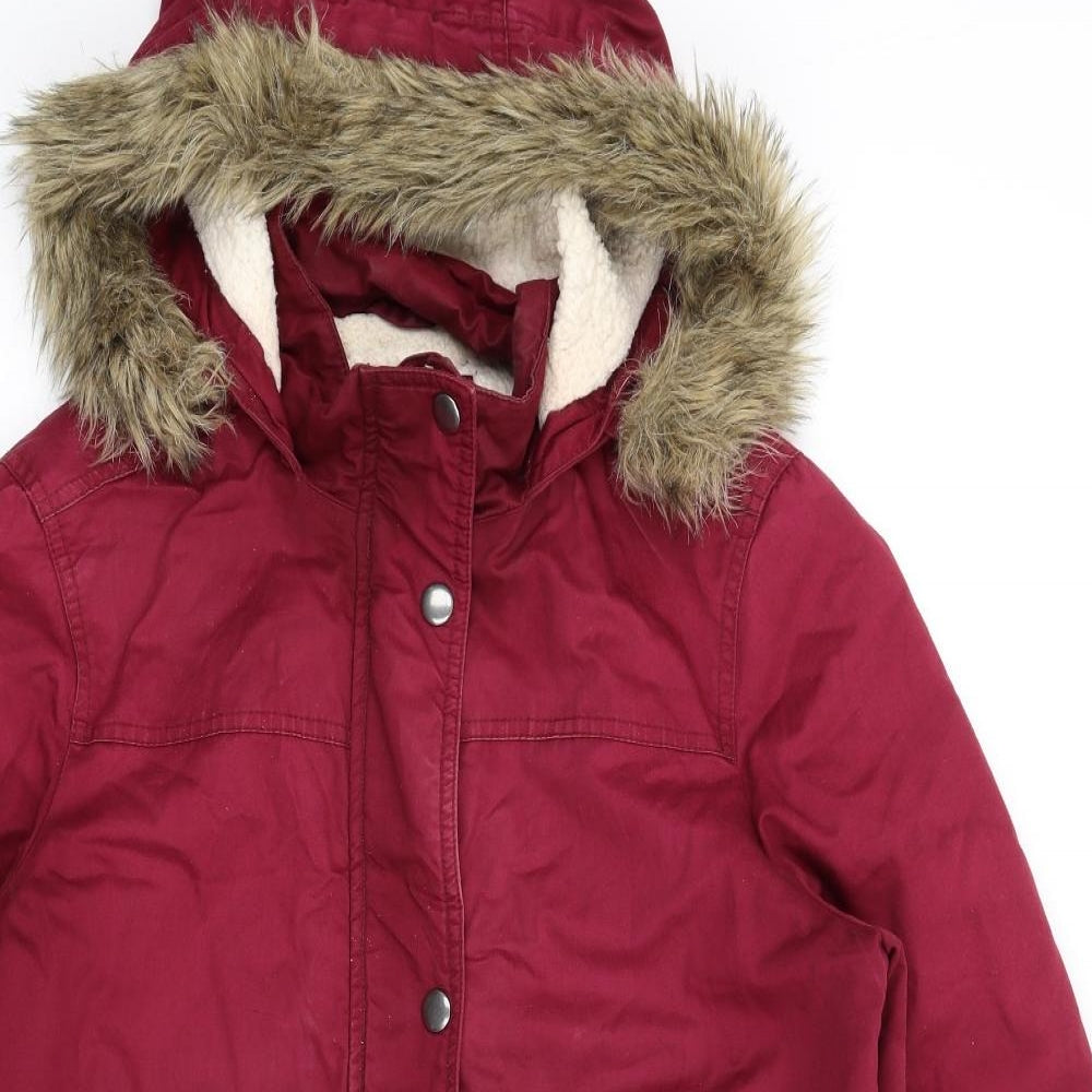 Gap Womens Red Parka Coat Size M Zip