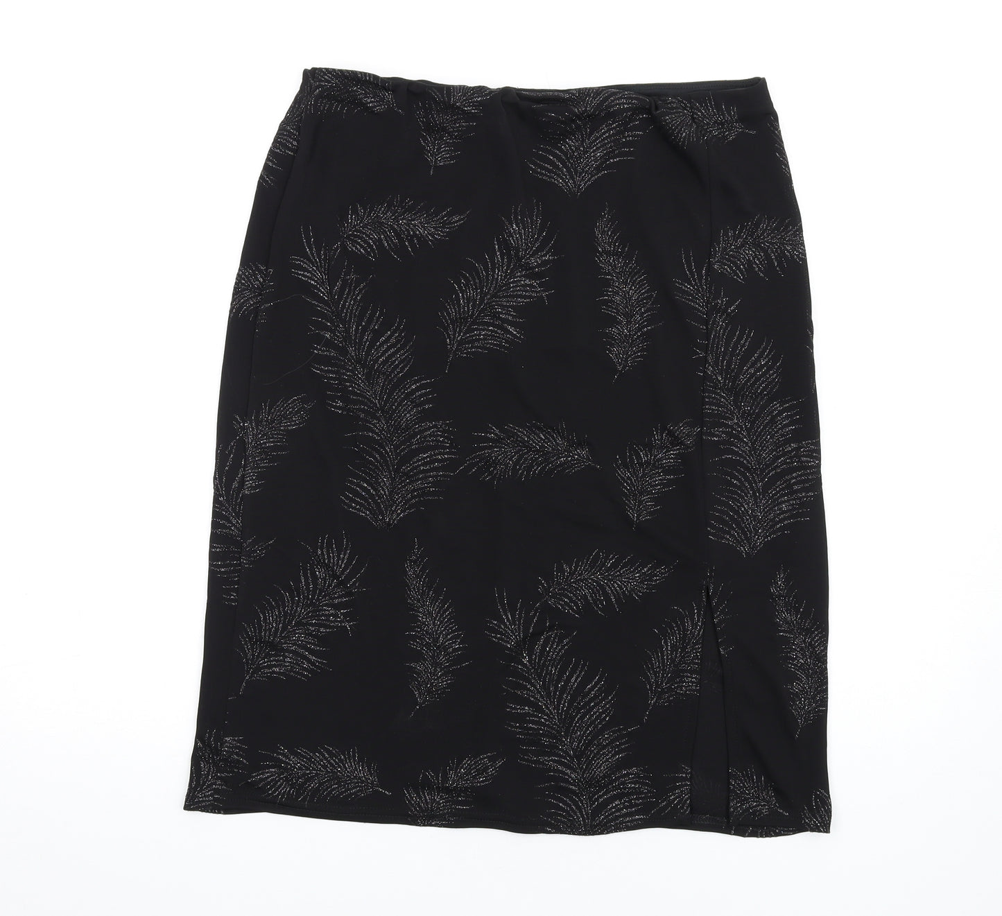 New Look Womens Black Polyester A-Line Skirt Size 16