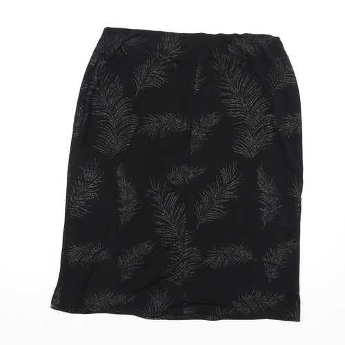 New Look Womens Black Polyester A-Line Skirt Size 16
