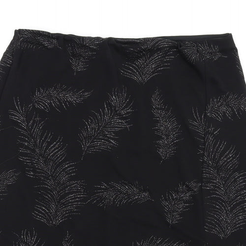 New Look Womens Black Polyester A-Line Skirt Size 16