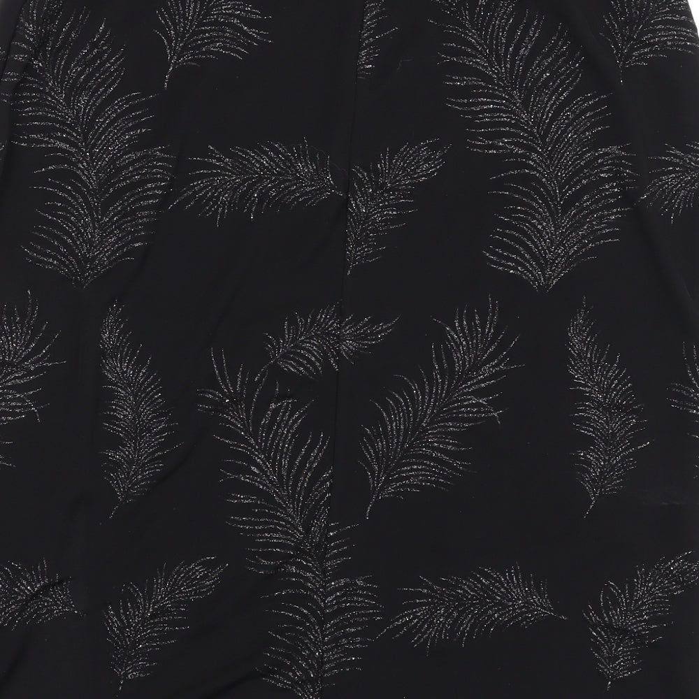 New Look Womens Black Polyester A-Line Skirt Size 16