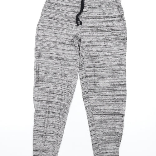 Topshop Womens Grey Viscose Jogger Trousers Size 8 L30 in Regular Drawstring