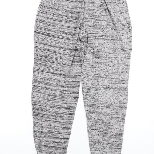 Topshop Womens Grey Viscose Jogger Trousers Size 8 L30 in Regular Drawstring