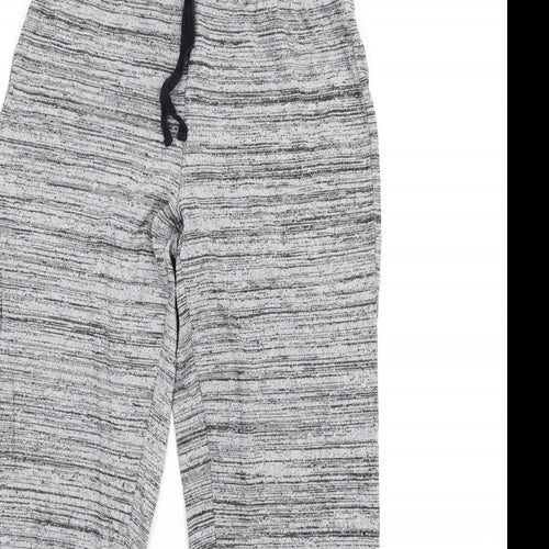 Topshop Womens Grey Viscose Jogger Trousers Size 8 L30 in Regular Drawstring