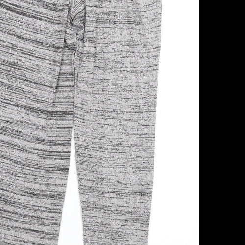 Topshop Womens Grey Viscose Jogger Trousers Size 8 L30 in Regular Drawstring