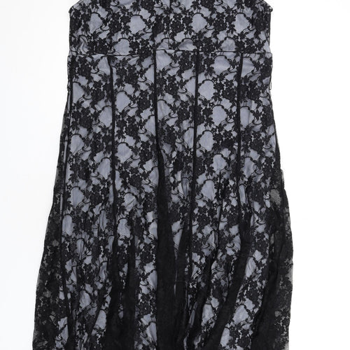 Joanna Hope Womens Blue Polyamide Tank Dress Size 16 V-Neck Pullover