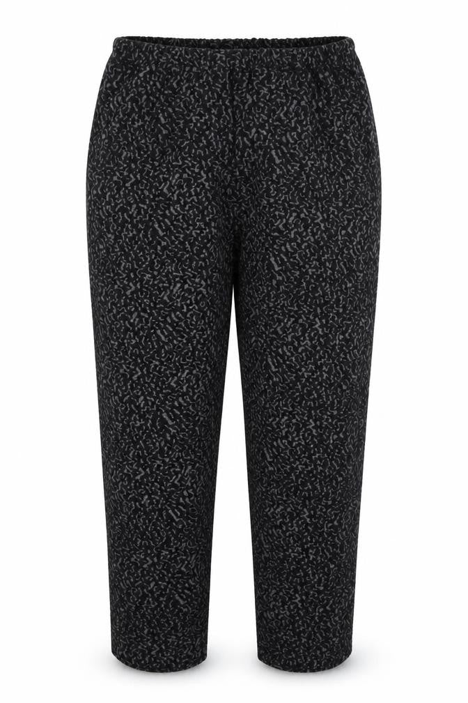 Afibel Womens Black Geometric Acrylic Trousers Size 20 L30 in Regular