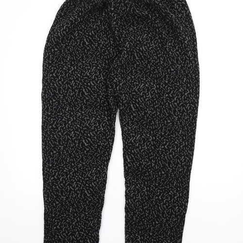 Afibel Womens Black Geometric Acrylic Trousers Size 20 L30 in Regular