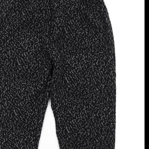 Afibel Womens Black Geometric Acrylic Trousers Size 20 L30 in Regular