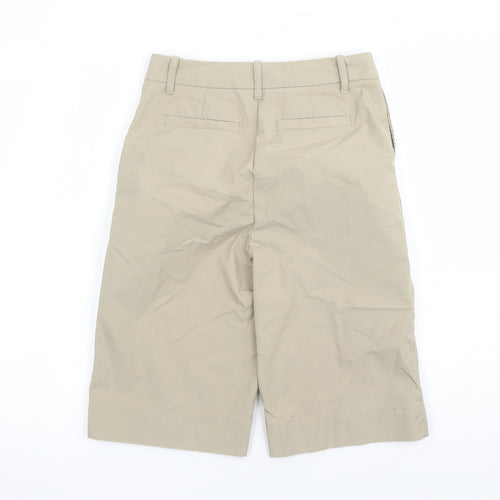 Marks and Spencer Womens Green Cotton Bermuda Shorts Size 6 L12 in Regular Zip
