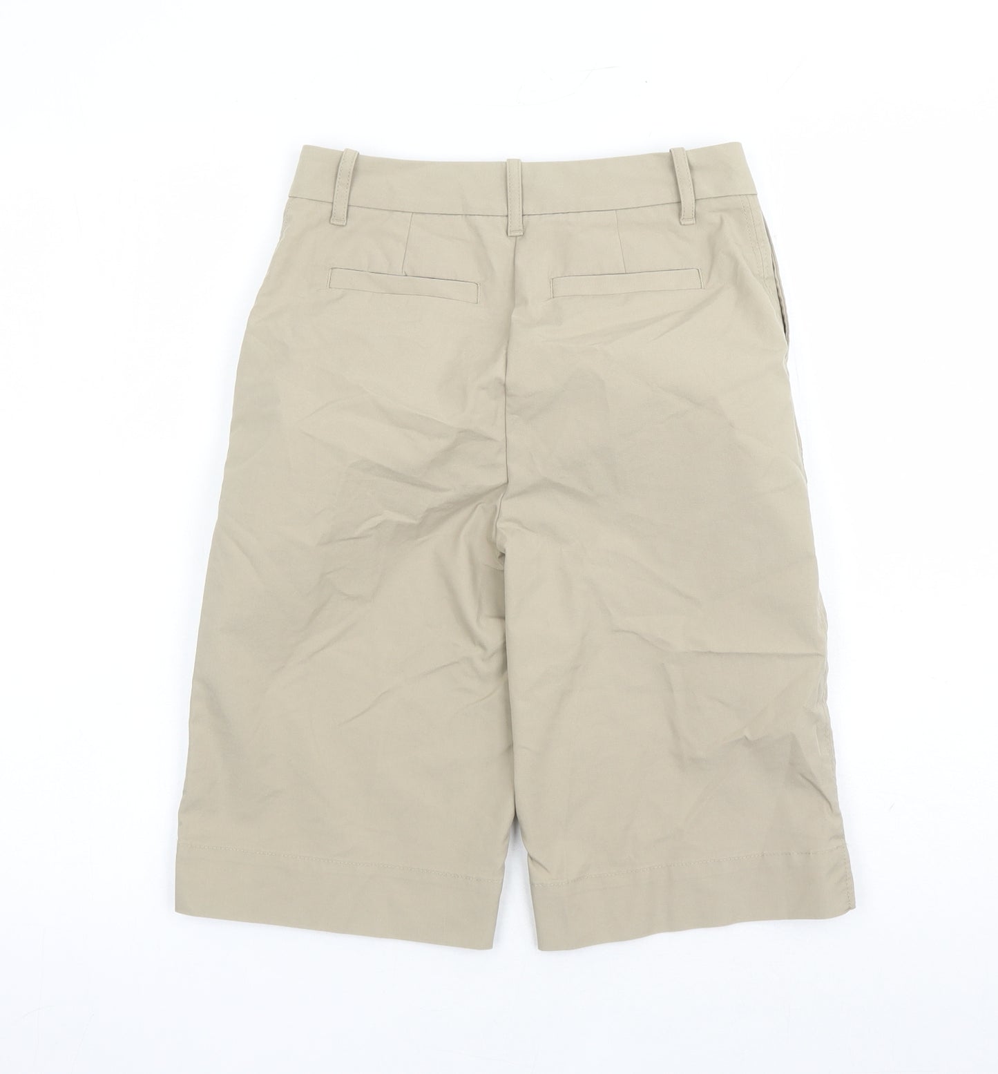 Marks and Spencer Womens Green Cotton Bermuda Shorts Size 6 L12 in Regular Zip