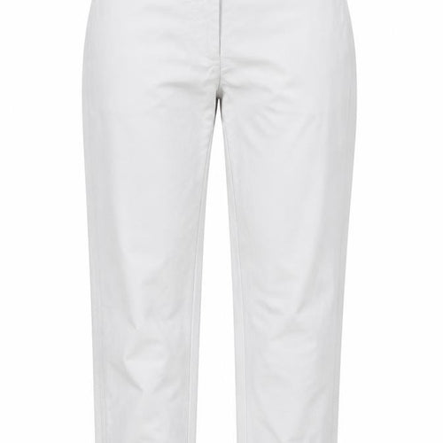Marks and Spencer Womens Grey Cotton Chino Trousers Size 8 L30 in Regular Zip