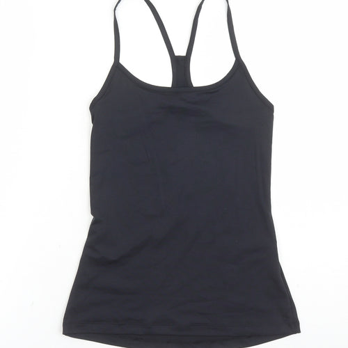 GOODMOVE Womens Black Polyester Camisole Tank Size 6 Round Neck Pullover