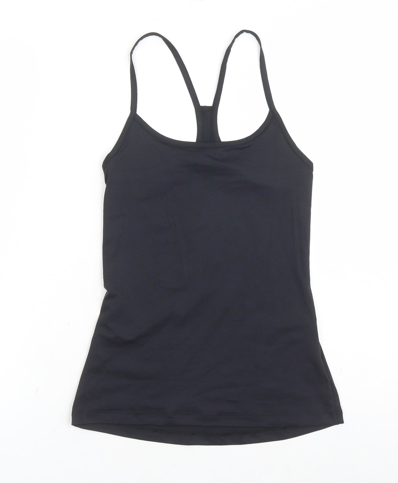 GOODMOVE Womens Black Polyester Camisole Tank Size 6 Round Neck Pullover