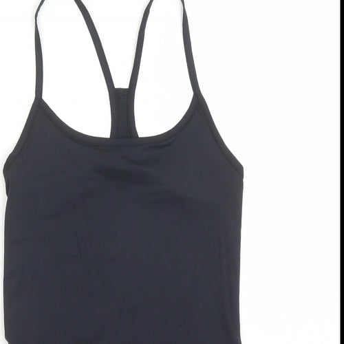 GOODMOVE Womens Black Polyester Camisole Tank Size 6 Round Neck Pullover