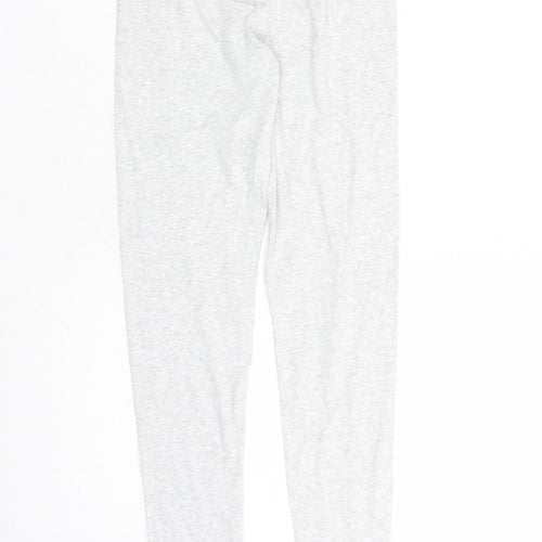 Marks and Spencer Girls Grey Cotton Carrot Trousers Size 13-14 Years L26 in Regular - Stretch