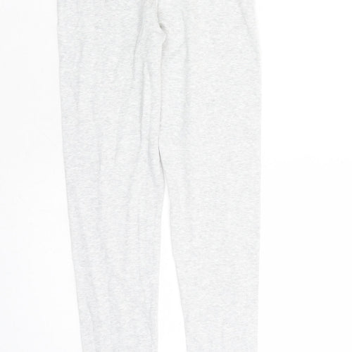 Marks and Spencer Girls Grey Cotton Carrot Trousers Size 13-14 Years L26 in Regular - Stretch