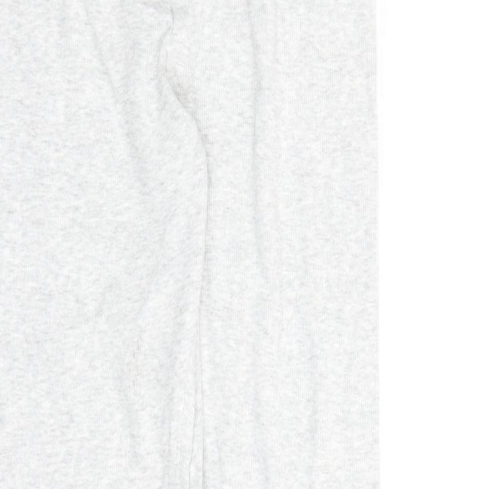 Marks and Spencer Girls Grey Cotton Carrot Trousers Size 13-14 Years L26 in Regular - Stretch