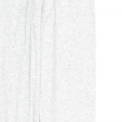 Marks and Spencer Girls Grey Cotton Carrot Trousers Size 13-14 Years L26 in Regular - Stretch