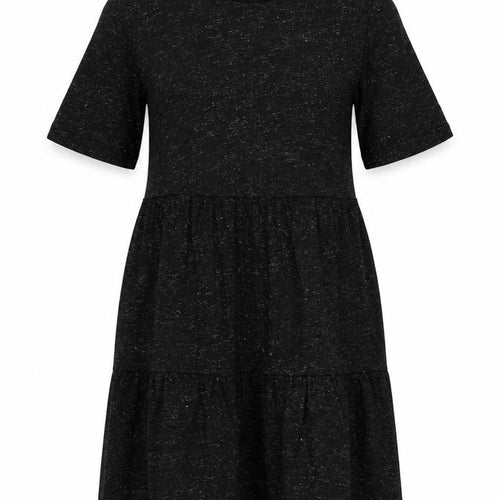 Marks and Spencer Womens Black Polyester T-Shirt Dress Size 8 Crew Neck Pullover - Glitter