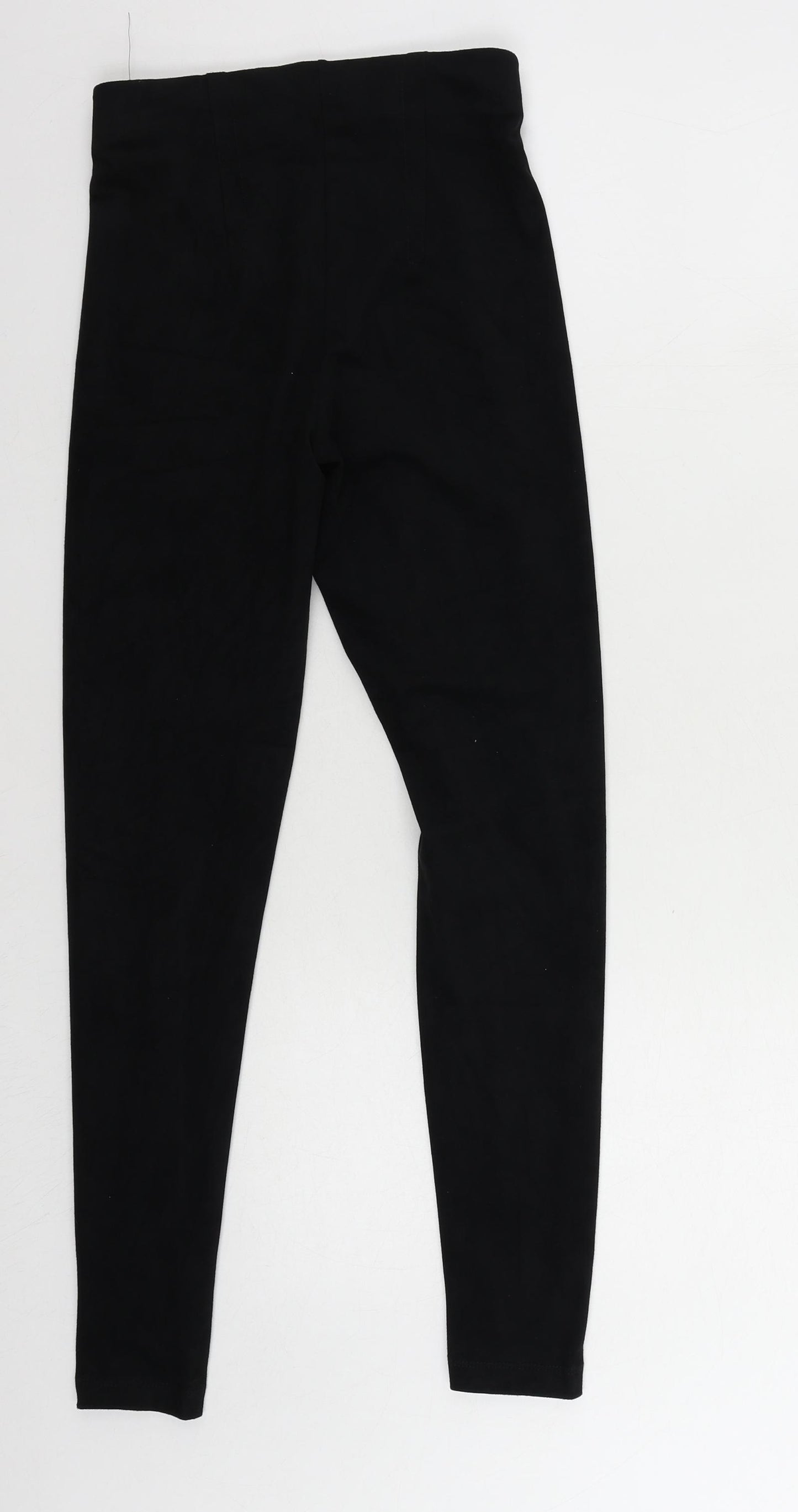 Marks and Spencer Womens Black Polyester Carrot Leggings Size 6 L29 in - Elastic Waist