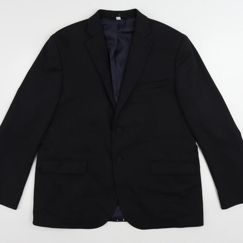 Autograph Mens Blue Polyacrylate Fibre Jacket Suit Jacket Size 44 Regular