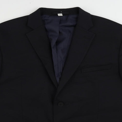 Autograph Mens Blue Polyacrylate Fibre Jacket Suit Jacket Size 44 Regular