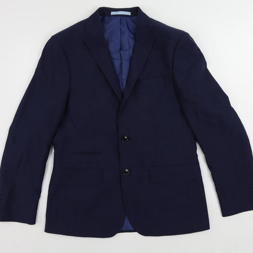Marks and Spencer Mens Blue Wool Jacket Suit Jacket Size 36 Regular
