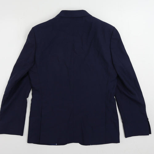 Marks and Spencer Mens Blue Wool Jacket Suit Jacket Size 36 Regular