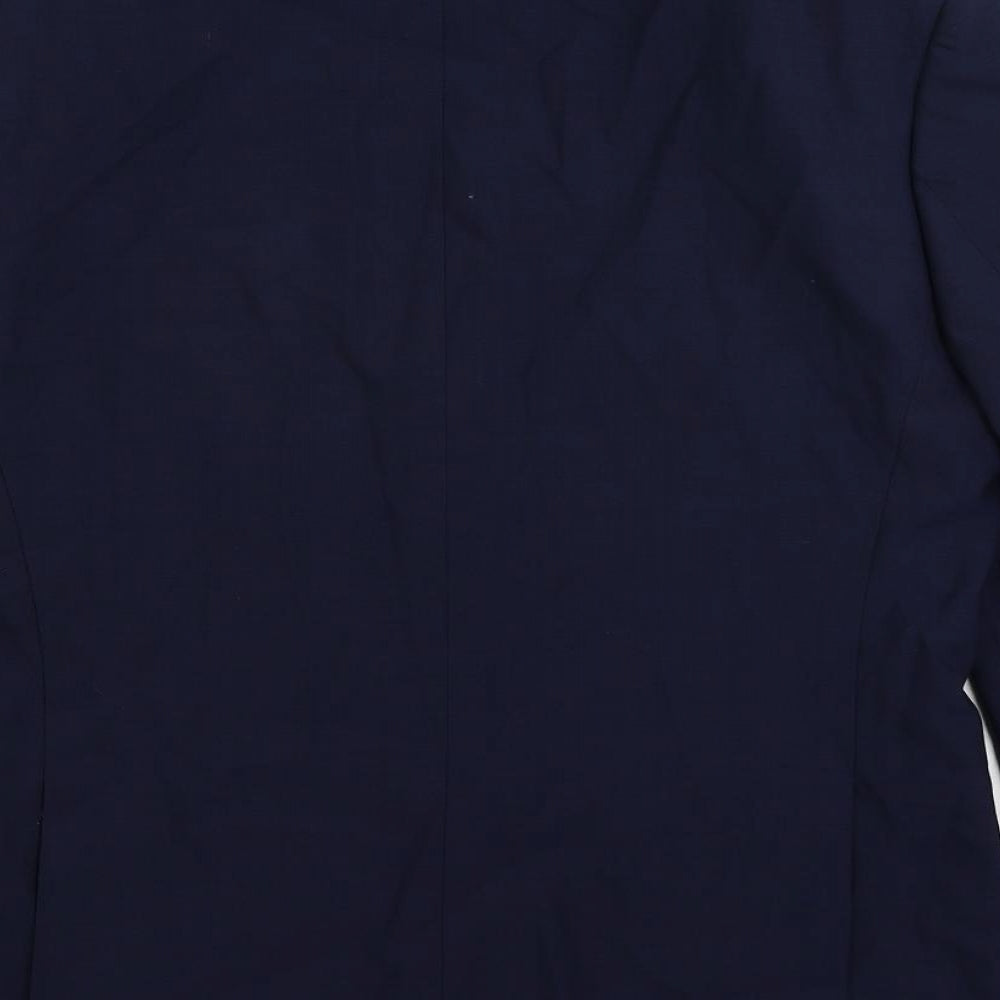Marks and Spencer Mens Blue Wool Jacket Suit Jacket Size 36 Regular