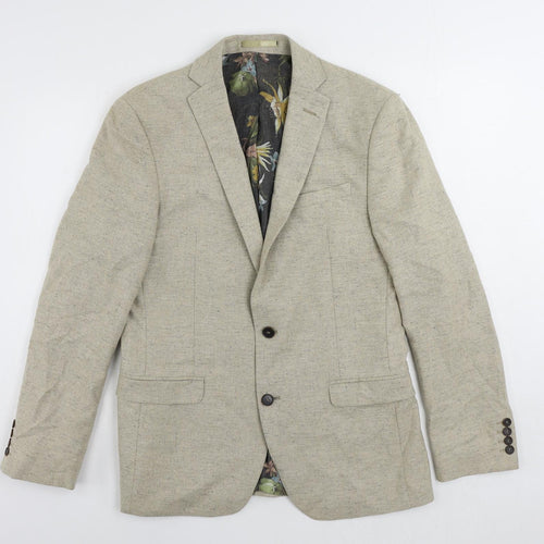 Limehaus Mens Beige Wool Jacket Blazer Size 40 Regular