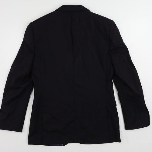 French Connection Mens Blue Polyester Jacket Suit Jacket Size 38 Regular