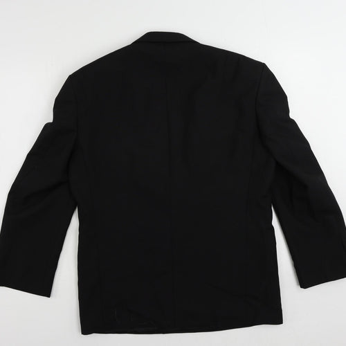 St Michael Mens Black Polyester Tuxedo Suit Jacket Size 38 Regular