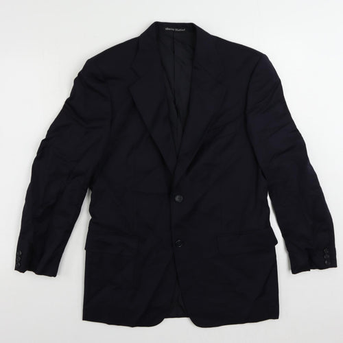 SIDI Mens Blue Wool Jacket Suit Jacket Size 36 Regular