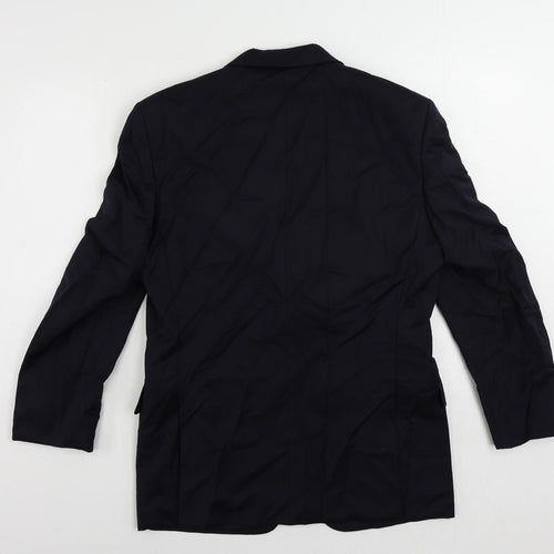 SIDI Mens Blue Wool Jacket Suit Jacket Size 36 Regular