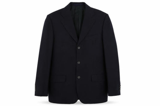 Front view of Remus Uomo men’s blue polyester jacket suit jacket, size 38, regular