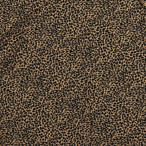 Oasis Womens Brown Animal Print Polyester A-Line Skirt Size XL - Elastic Waist