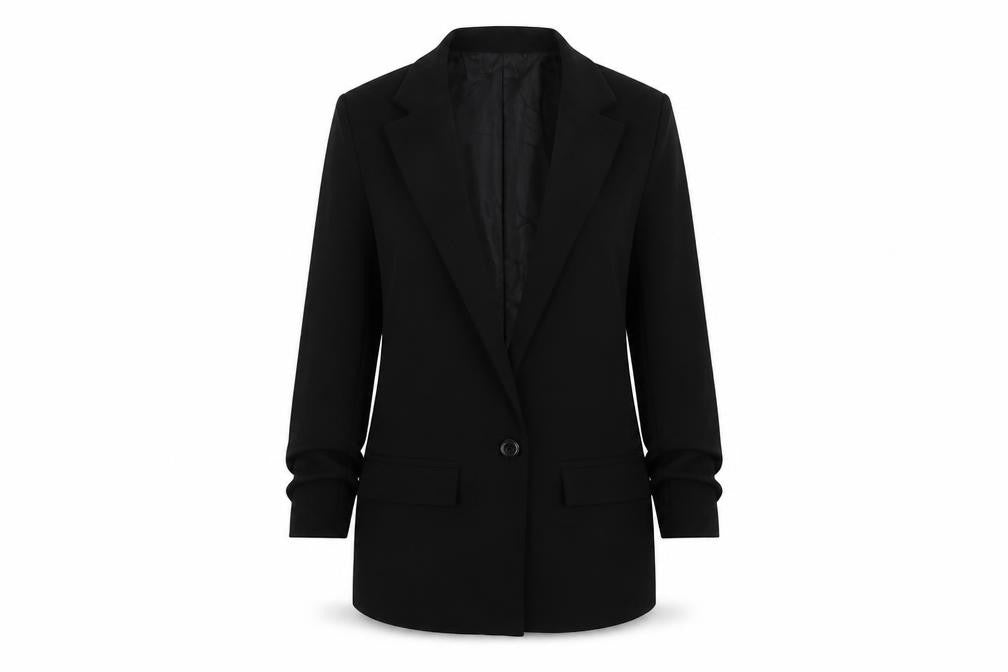 Boohoo Womens Black Jacket Blazer Size 6 Button
