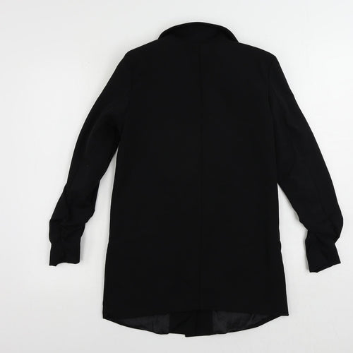 Boohoo Womens Black Jacket Blazer Size 6 Button