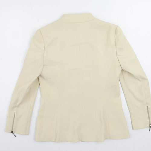 Dominance Paris Womens Beige Jacket Blazer Size 10 Zip