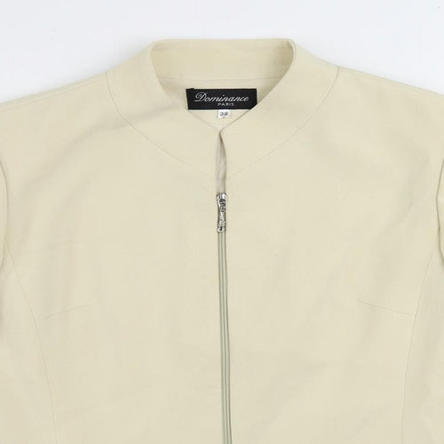 Dominance Paris Womens Beige Jacket Blazer Size 10 Zip